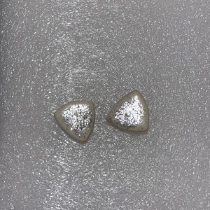 ❤️‍🔥BOGO FREE Handmade sparkly triangle earrings studs jewelry white glitter